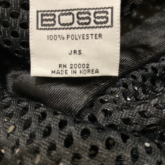 BOSS GIRL Black Mesh Crop Top - Size L - Picture 7 of 9